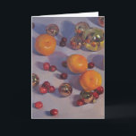 Cartão De Festividades Do "cartão da arte do Xmas das clementina Natal"<br><div class="desc">Cartão vazio que caracteriza a arte original por Sarah Sedwick. Feito e vendido pelo artista.</div>