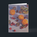 Cartão De Festividades Do "cartão da arte do Xmas das clementina Natal"<br><div class="desc">Cartão vazio que caracteriza a arte original por Sarah Sedwick. Feito e vendido pelo artista.</div>