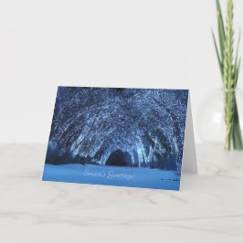 Cartão De Festividades Do "cartão de Natal da madeira Sleepwalker (azul)"