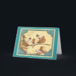 Cartão De Festividades Do "cartão de Natal das fadas vintage "<br><div class="desc">Projetado por Susan Epps Oliver. Imagem de cartão do natal vintage que mostram não o papai noel e a neve mas fadas e borboletas! Parece ter sido bastante comum em tempos do Victorian enviar imagens do primavera e do verão para lembrar o receptor do melhor tempo vir. Uma fada está...</div>