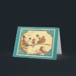 Cartão De Festividades Do "cartão de Natal das fadas vintage "<br><div class="desc">Projetado por Susan Epps Oliver. Imagem de cartão do natal vintage que mostram não o papai noel e a neve mas fadas e borboletas! Parece ter sido bastante comum em tempos do Victorian enviar imagens do primavera e do verão para lembrar o receptor do melhor tempo vir. Uma fada está...</div>