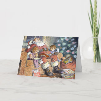 Cartão De Festividades Do "cartão de Natal do papai noel sono"