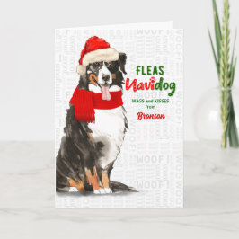Cartão De Festividades do Natal do Cão da Montanha Dog Bernese