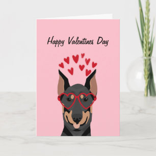 Cartão De Festividades Doberman Valentines Day Love Card