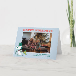 Cartão De Festividades Doce de Hortelã com Chapéu do Snoopy