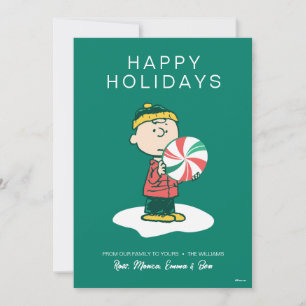 Cartão De Festividades Doce de Hortelã do Charlie Brown