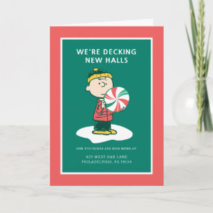 Cartão De Festividades Doce de Hortelã do Charlie Brown