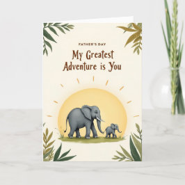 Cartão De Festividades Doce Dia dos Pais Elefante Minha Maior Aventura 