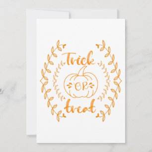 Cartão De Festividades Doce ou travessura em moldura de plantas