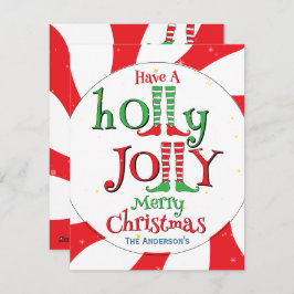 Cartão De Festividades Doce Redemoinho de Hortelã Agradável Alegre Natal