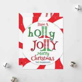 Cartão De Festividades Doce Redemoinho de Hortelã Natal Feliz e Alegre