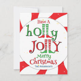 Cartão De Festividades Doce Remoinho de Hortelã Natal Alegre e Feliz