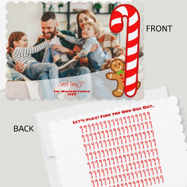 Cartão De Festividades Doce XmaS Gingercake-Candy Cane-Odd