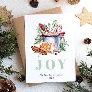 Cartão De Festividades Doces de Natal com Aquarela