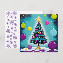Cartão De Festividades Doces de Natal de pop Art como ornamentos colorido