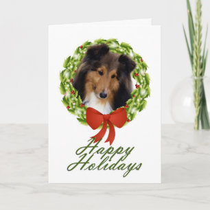 Cartão De Festividades Docinho Sheltie Xmas Card