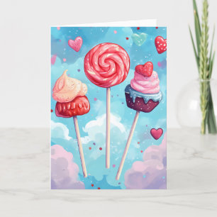Cartão De Festividades Doçura Lollipops Dia Mais Doce
