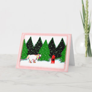Cartão De Festividades Dog Dreams ~ Holiday Card (rosa)