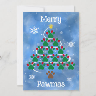 Cartão De Festividades Dog Print Christmas Card