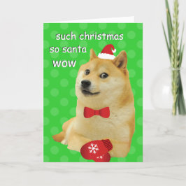 Cartão De Festividades Doge Funny Meme Green