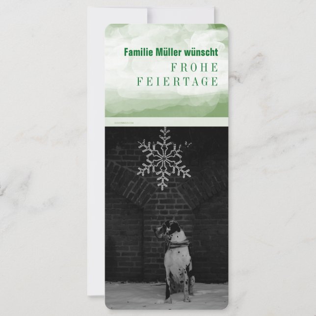 Cartão De Festividades Doggen Weihnachtskarten mit viel Text (Frente)