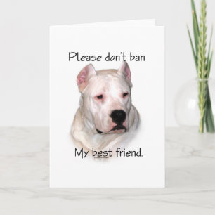 Cartão De Festividades Dogo Argentino Anti-BSL