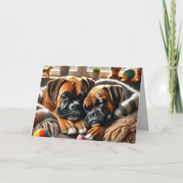 Cartão De Festividades Dois Boxers, Um Coração: Um Conto Perfeitamente Ad