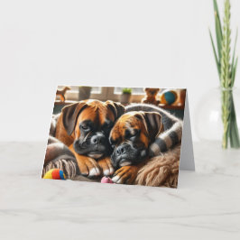Cartão De Festividades Dois Boxers, Um Coração: Um Conto Perfeitamente Ad
