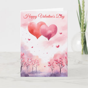Cartão De Festividades Dois Corações de São Valentim