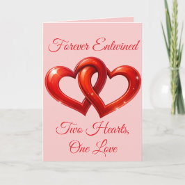 Cartão De Festividades Dois Corações, Um Amor