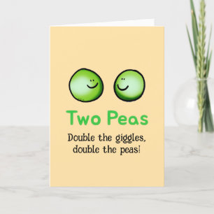 Cartão De Festividades Dois Peas Twin Baby Congring Card