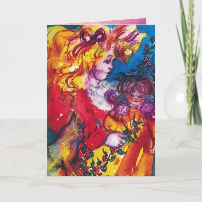 Cartão De Festividades DOLL bonito (Frente)