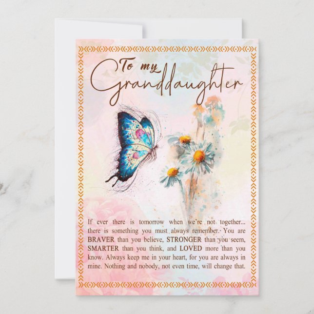 Cartão De Festividades Donativos da neta | Da Família Vovô Vovô (Frente)