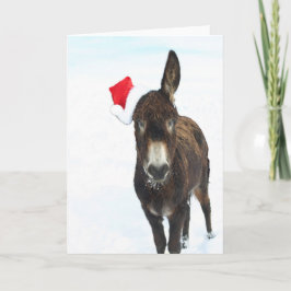 Cartão De Festividades Donkey Natal