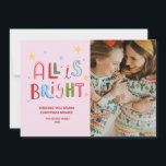 Cartão De Festividades Doodle Colorful All is Bright Christmas Card<br><div class="desc">Acelere a temporada com nossa vibrante e divertida Coleção de Feriados do Doodle, apresentando uma mistura viva de cartões de natal, etiquetas de presentes e presentes únicos. Cada item nesta coleção apresenta cheio colorido, puxado à mão, de alegria festiva, perfeito para espalhar alegria aos amigos e à família. Quer você...</div>