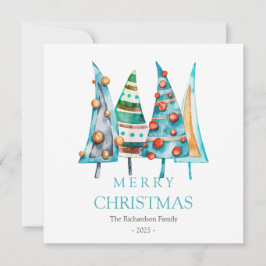 Cartão De Festividades Doodle Peace Doodle Pine Christmas Tree Gifts