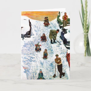 Cartão De Festividades Dormir e Escavar