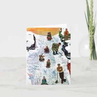 Cartão De Festividades Dormir e Escavar