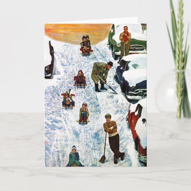 Cartão De Festividades Dormir e Escavar (Frente)