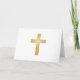 Cartão De Festividades Dourada cruz/Páscoa (Frente)