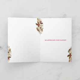 Cartão De Festividades Dourada Escala de Justiça Holly Wreath Lawyer no N