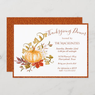 Cartão De Festividades Douradas do outono de Ação de Graças da Rússia