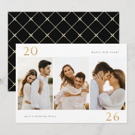 Cartão De Festividades Dourado 2024 Novo Ano 3 Foto