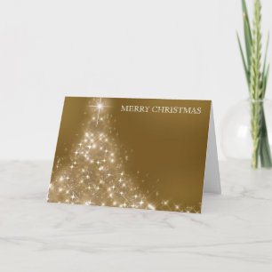 Cartão De Festividades Dourado Decoração da Árvore de Natal Glitter