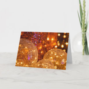 Cartão De Festividades Dourado Natal, Simples Vintage Ornaings de Férias