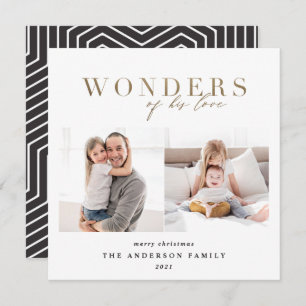 Cartão De Festividades Dourado religioso moderno 2 fotografia geométrica 