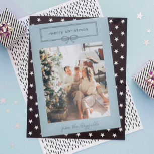 Cartão De Festividades Dove Blue Bonito Foto do Arco Feliz Natal