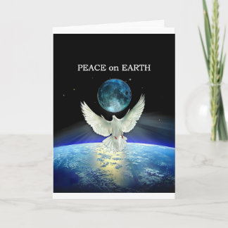 Cartão De Festividades Dove of Peace over Planet Earth