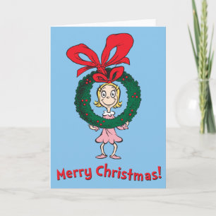 Cartão De Festividades Dr. Seuss Cindy-Lou Who - Wreath
