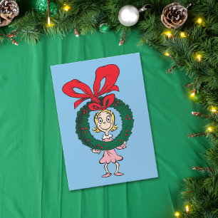 Cartão De Festividades Dr. Seuss Cindy-Lou Who - Wreath